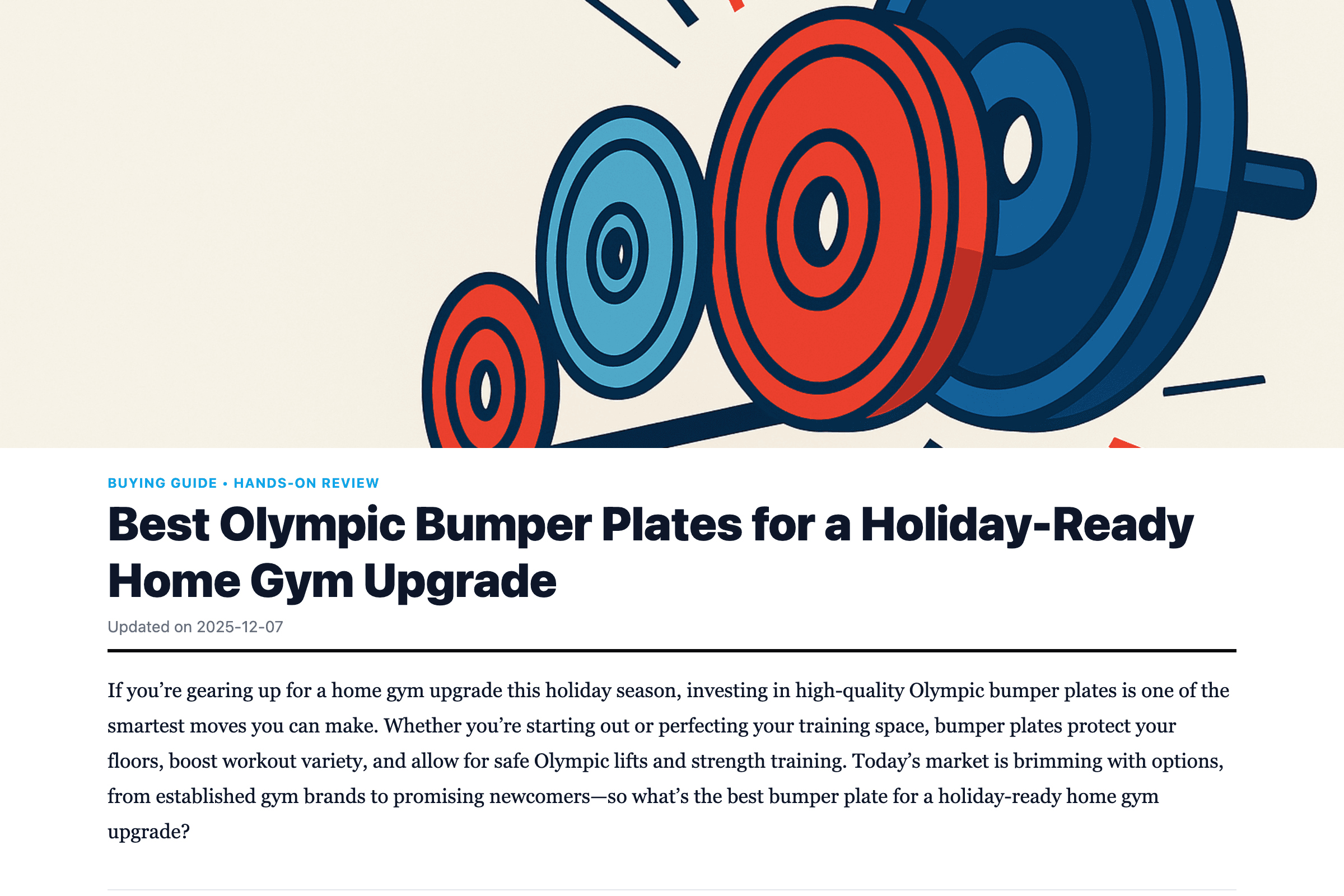 Best Olympic Bumper Plates for a Holiday-Ready Home Gym Upgrade