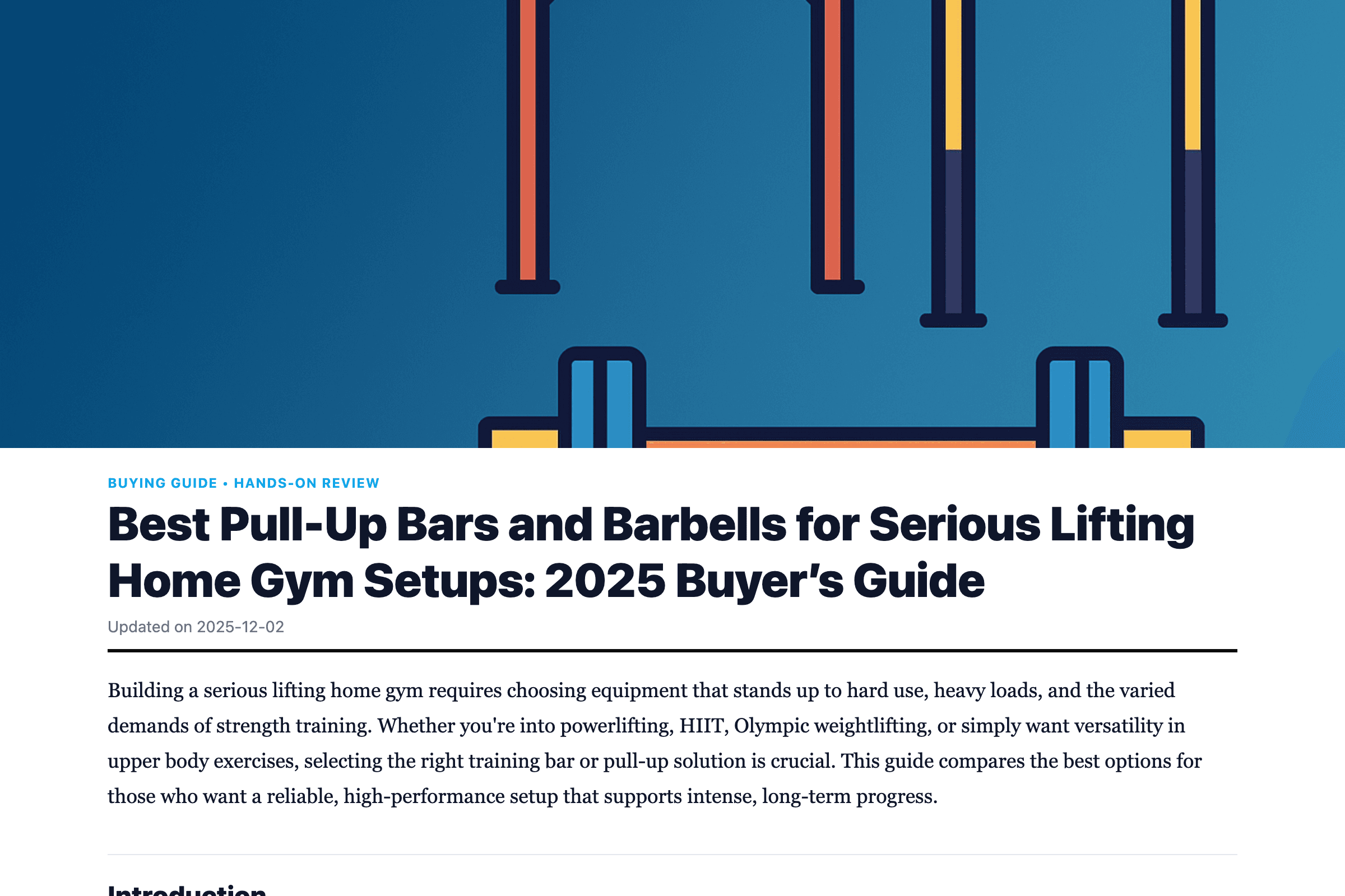 Best Pull-Up Bars and Barbells for Serious Lifting Home Gym Setups: 2025 Buyer’s Guide