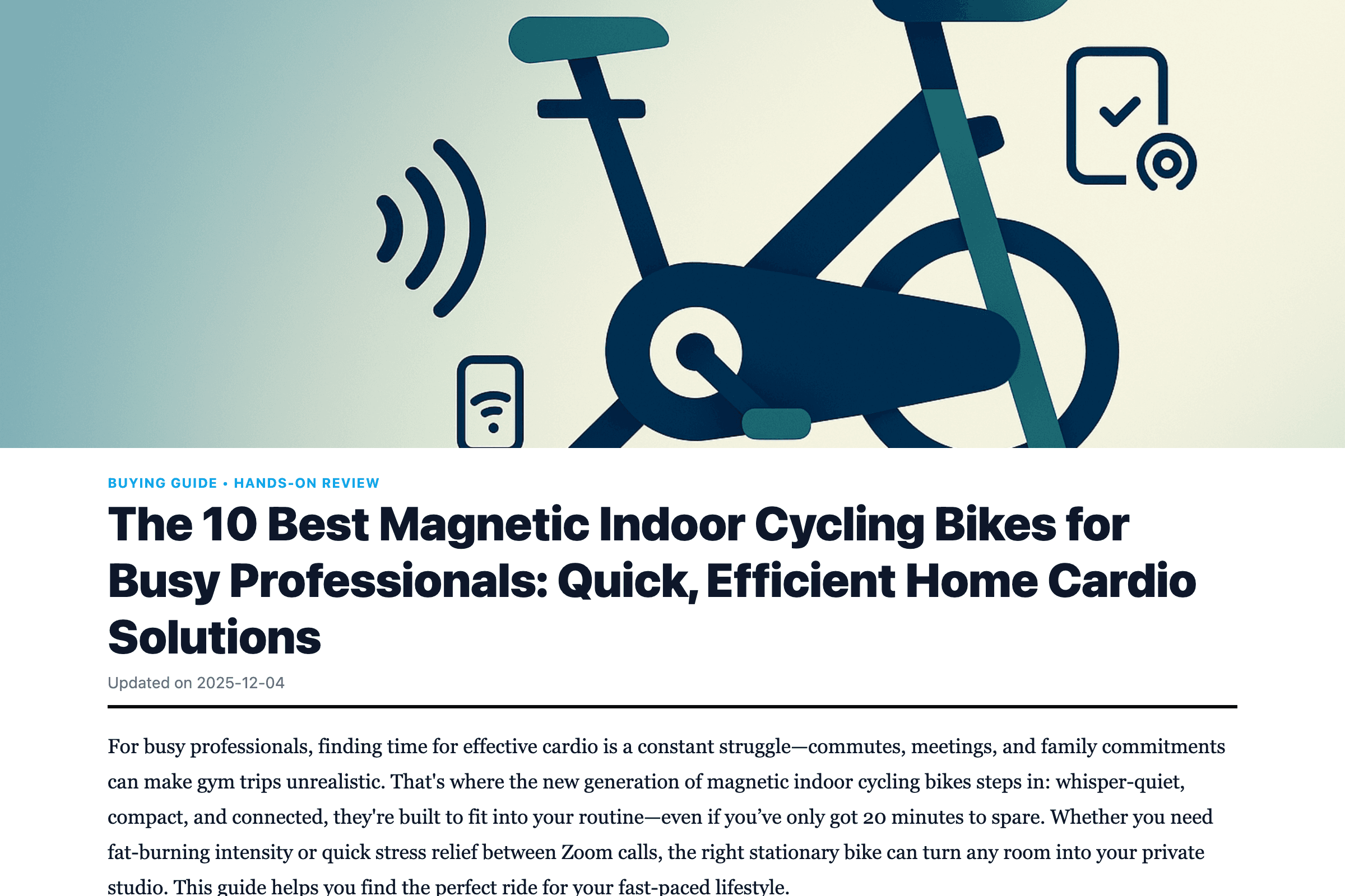 The 10 Best Magnetic Indoor Cycling Bikes for Busy Professionals: Quick, Efficient Home Cardio Solutions
