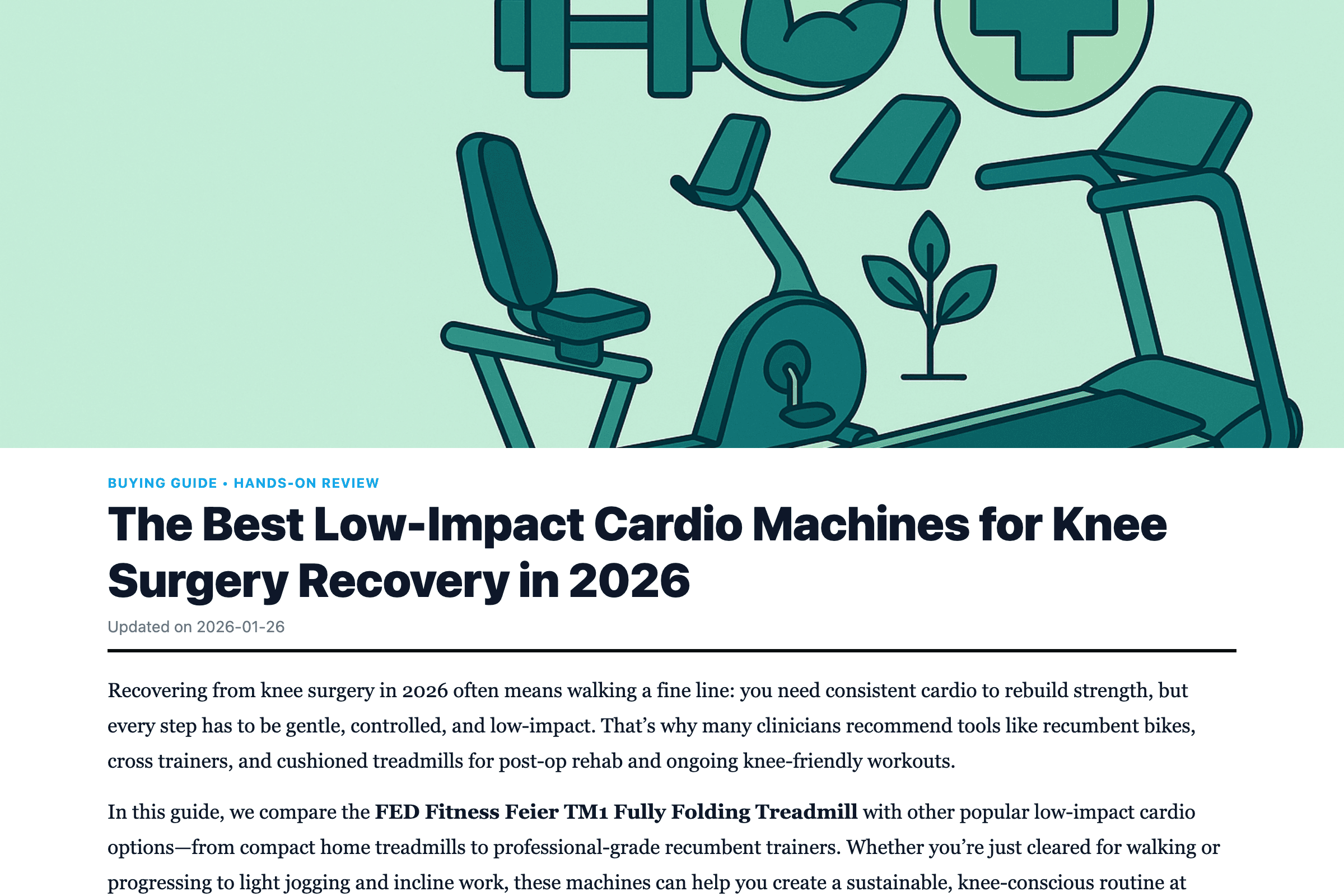 The Best Low-Impact Cardio Machines for Knee Surgery Recovery in 2026