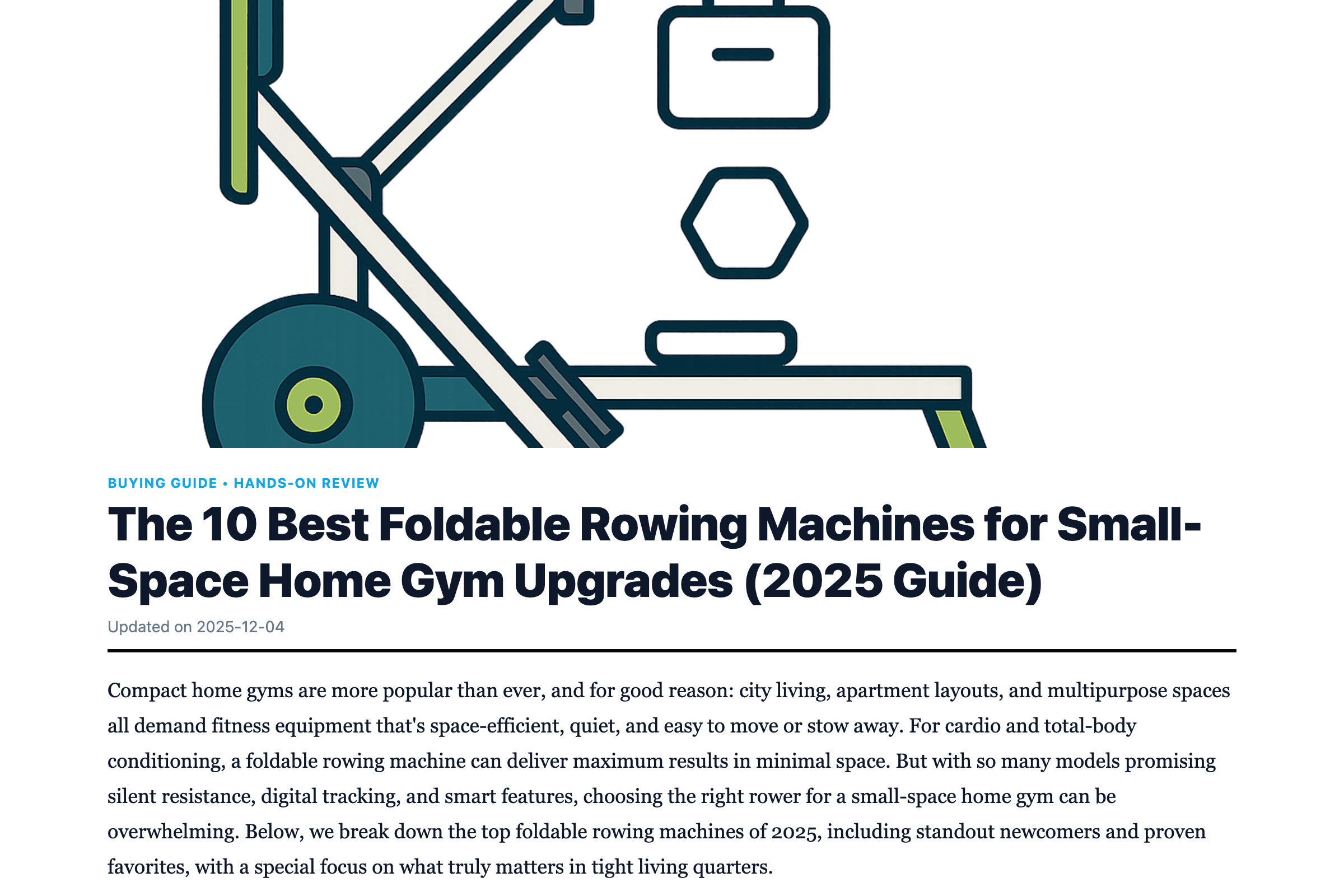 The 10 Best Foldable Rowing Machines for Small-Space Home Gym Upgrades (2025 Guide)