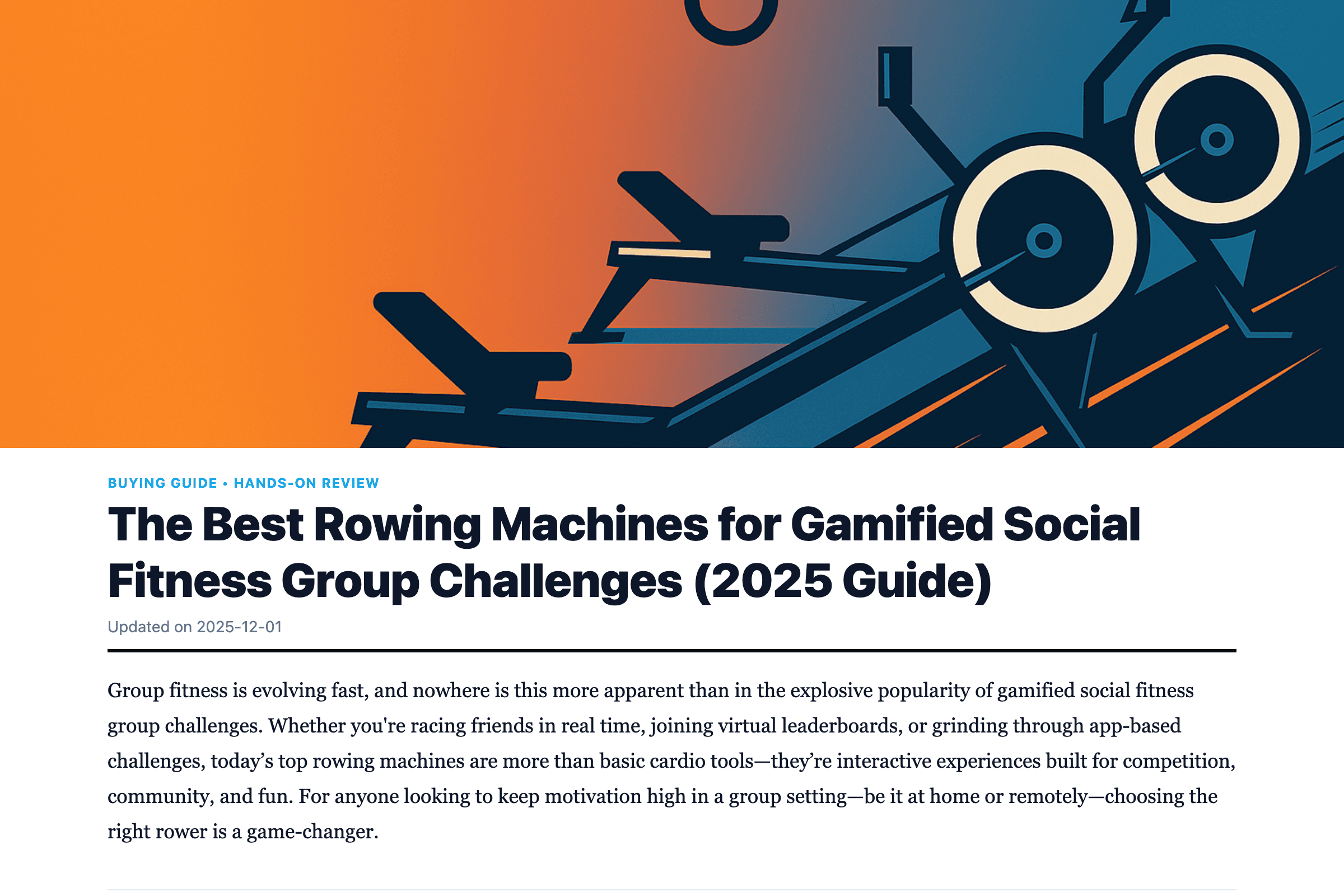 The Best Rowing Machines for Gamified Social Fitness Group Challenges (2025 Guide)