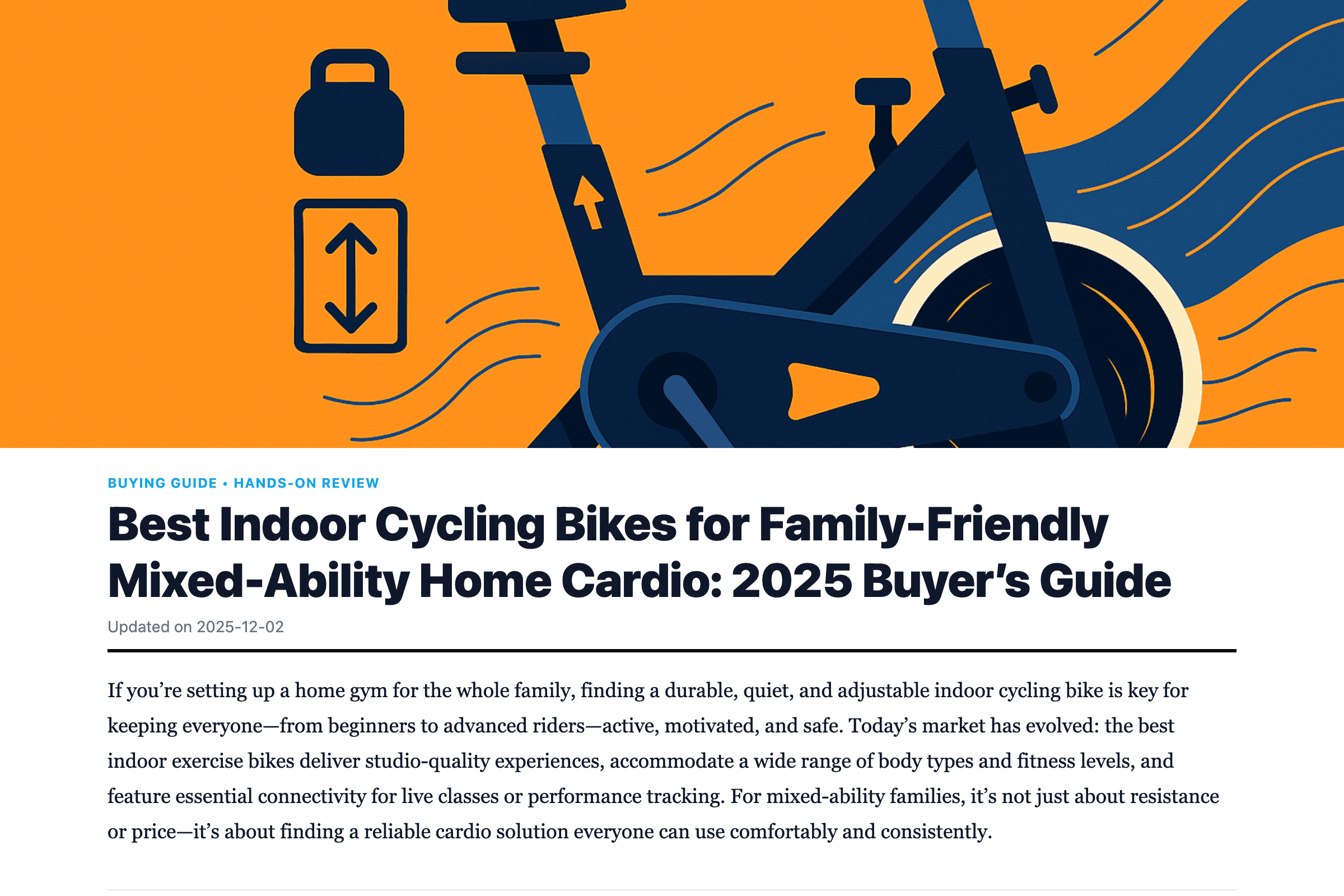 Best Indoor Cycling Bikes for Family-Friendly Mixed-Ability Home Cardio: 2025 Buyer’s Guide