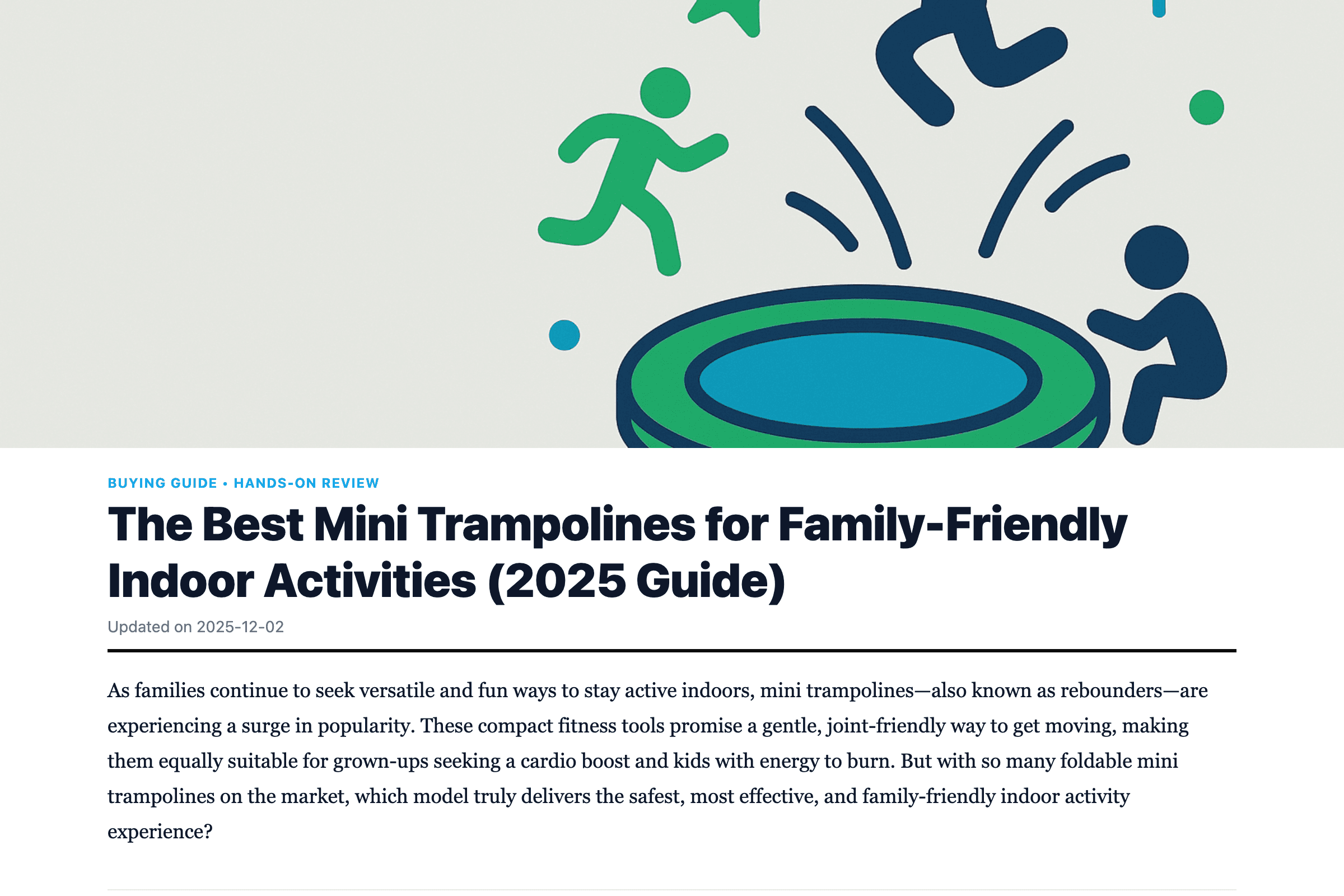 The Best Mini Trampolines for Family-Friendly Indoor Activities (2025 Guide)